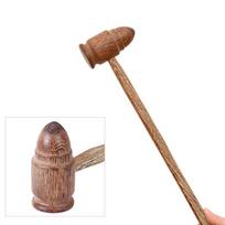 Gourd Shape Back Massage Hammer Relax Wooden Massager Stick Fitness   Household C