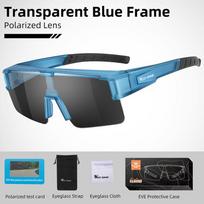 WEST BIKING Cycling Glasses Photochromic MTB Road Bike Glasses UV400 Protection Sunglasses Sport Polarized Eyewear Goggles Blue x Polarized