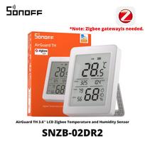 SONOFF SNZB-02DR2 AirGuard TH 3.6'' LCD Zigbee Temperature Humidity Sensor App Monitoring Work With Apple Home Via Matter Bridge SNZB-02DR2