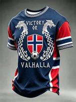 Norway National Football Jersey Men Women Short Sleeve Nordic Viking Style Casual Soccer Tee For Match Daily Street Wear XXS