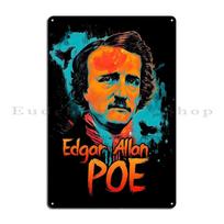 Weird Tales Edgar Allan Poe Portrait Image Metal Plaque Create Vintage Decoration Printing Wall Plaque Tin Sign Poster 20x30cm（7.8x11.8inch）