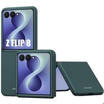 Dėklas Samsung Galaxy Z Flip 8, Kietas smūgiams ir įbrėžimams atsparus plonas tamsiai žalios spalvos žalia