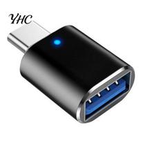 Phone Converter Adapter OTG Multi-purpose High-speed Transmission Type-C to USB Mini Flash Drive Reader with Indicator Light for Smartphone juoda