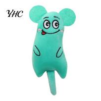 Chew Catnip Toy Pet Bite Mouse Shape Cute Facial Expression Lightweight Cat Party Gifts Dog Squeaky Plush Supplies žalia