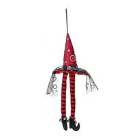 Glowing Halloween Witch Hat with Light Spooky LED Light Up Witch Hat  Haunted Escape Room raudona