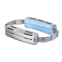 USB Rechargeable Ice Cooling Belt Fan Outdoor Sports Cooling Mini Portable USB Waist Fan Long Battery Life for Running Hiking sidabro pilka spalva