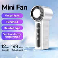 VUUV Small Fan Refrigeration Air Conditioner Portable Silent High-speed Led Display High Wind Power USB Charging Fan Handheld balta