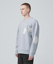 A Cock Low-Cut Fabric Patch Sweatshirt [Gray] Grey/Xl
