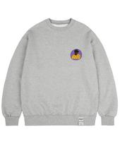 Graver [Unisex] Diego Smile Sweatshirt_Gray Grey_Pink Logo/M