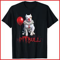 Pitbull Pennywise Horror Movie Halloween Costume Black Cotton T-Shirt S-5XL S