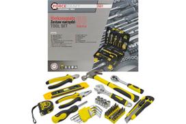 Forcekraft FK-2601 įrankių rinkinys, 60 vnt., 1/4", 6 briaunų galvutės, 9-33mm, 33 antgaliai, 9 šešiabriauniai raktai