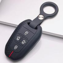 Silicone Smart Key Fob Cover for Peugeot 3008 5008 2008 308 508 Citroen C4 C5 C6 C3 Aircross C4 Picasso with Keychain Smart Remote Key Protector juoda
