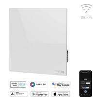 AENO Premium Eco Smart Quadro Wall Heater, 500W, 50x50 cm., Tempered glass, Infrared+convection heating type, LED display Plug type: Europe (E/F type), WHITE, Made in Poland