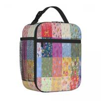 Bestselling Down Patchwork Plain Design Waterproof Lunch Bag Airport Travel Commuter Lunch Bag One Size
