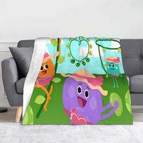 Bumble Nums Cartoon Coral Fleece Plush Throw Blankets Blanket for Home Travel Soft Quilt Size: 75*100cm, Weight: 230 GSM