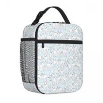 Bestselling Bedlington Terrier Cute Dog Pattern Cartoon Neoprene Lunch Bag Car Driving Lunch Nylon Lunch Bag One Size