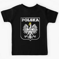 Vintage Polska Logo Retro Eagle Polish Pride Poland Gear Kids T-Shirt 150