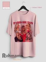 Paris Hilton T-Shirt, Movie & TV Show Merch Shirt, Retro 90s Personalized Casual T-Shirt 4XL