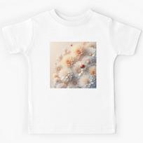 Red Ladybug On Daisy Flowers Kids T-Shirt 110