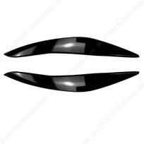 For BMW 5 Series F10 F11 2011-2014 Car Eyelid Front Headlight Eyebrow Cover Eye Lid Trim Sticker Gloss Black ABS Car Accessories Gloss Black