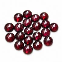 Natūralus raudonasis granatas, apvalus kabošonas, laisvas granato brangakmenis, kalibruotas apvalus kabošonas, akmuo papuošalų gamybai 5mm (1 Piece) raudona