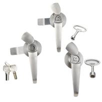 MS308-3 Stainless Steel Control Cabinet Handle Lock Distribution Box Door Lock (White,Zinc Alloy) balta