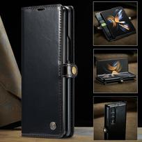 CaseMe for Samsung Z Fold 5 4 Case Luxury Leather Wallet Phone Case Detachable 2 in 1 Phone Cover with Multi Card Slot Case Opp Bag&For Galaxy S22 juoda
