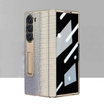 For Samsung Z Fold 7 Phone Case Electroplated Side Bracket Lizard Belly Tape Anti-peep Protective Cover for Samsung Z Fold 6 5 4 Opp Bag&For Samsung W 25