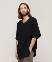 Cargo Bros Silket Loose Fit Crew Neck Short Sleeve Tee (Black) Free