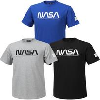 Nasa Unisex Training Cotton Blend Round Neck Short Sleeve T-Shirt [3 Colors] N-152Ubu-Blue-100