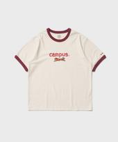 Le Tigre Campus Overdyed Ringer T-Shirt (Eggshell) Eggshell/M