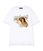 Astral Projection Glutinous Rice Twist Supima Cotton Round Neck Short Sleeve T-Shirt_White L