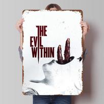 The Evil Within Game Cover Art Poster Customized Wall Art Vintage Metal Signs Retro Tin Plaque for Man Cave Room Decorations 20X30CM