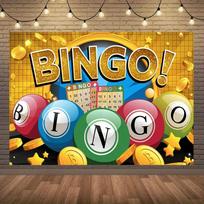 Bingo Game Background Cloth Lucky Dribbling Hanging Cloth Party Activity Lottery Party Photo Background Wall 100X70CM