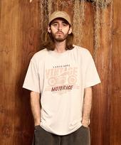 Cargo Bros Bike Vintage Short Sleeve T-Shirt (Light Gray) L