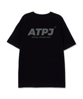 Astral Projection Simple Lettering Logo Supima Cotton Round Neck Short Sleeve T-Shirt_Black L