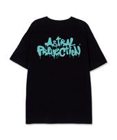Astral Projection Brush Graffiti Lettering Logo Supima Cotton Round Neck Short Sleeve T-Shirt_Black L