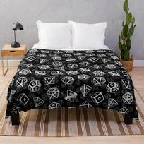 DND D&D Blanket, RPG Dungeons and Dragons Throw Blanket Soft Warm Cozy Flannel Vintage Throw for Bedding Decor Bedroom Gifts Size: 75*100cm, Weight: 230 GSM