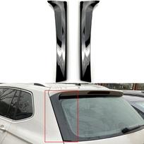 1 Pair For VW Tiguan MK2 2017 2018      Car Rear Window Side Spoiler Glossy Black Plastic Accessories