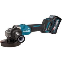 Makita akumuliatorinis kampinis šlifuoklis GA008GM201, 40V, 2x Li-Ion 4.0Ah, mėlyna/juoda, bešepetėlinis variklis, AFT, ADT