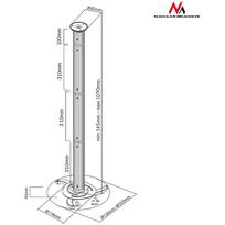 Maclean lubinis projektoriaus laikiklis MC-517S, 80mm - 980mm, 10kg, sidabrinis, 360° horizontali reguliacija