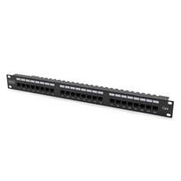 Digitus patch panelis 19'' 24x RJ45, DN-91624U-EC, 1U, kat.6, juodas, kabelių vadovas