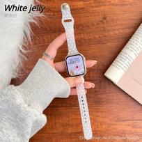 Slim Silicone Band For Apple Watch S11 Strap 46mm 40mm 41mm 45mm 44mm 49mm 42mm Bracelet iWatch Series 11 10 9 8 7 6 SE3 Ultra 4 3 2 38mm 40mm 41mm balta