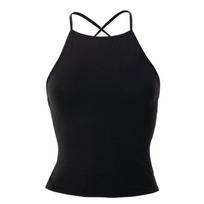 Harajuku Blusas Sleeveless Strap 2022 Summer Clothes Tshirts for Women Top Female T-shirt Women's T-shirt Crop Tops T Shirt S juoda