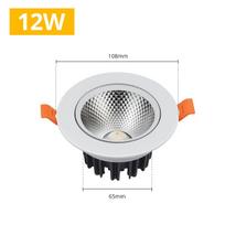 LED COB įleidžiamas šviestuvas 7W 12W 15W 18W 110V/220V įleidžiamas lubų šviestuvas LED prožektorius lemputė vidaus apšvietimui svetainei miegamajam virtuvei Neutral White