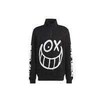 Adidas Originals X Mr.A Collaboration Graffiti Print Half-Zip Sweatshirt Men Sweatshirt Black IA6396 XS black