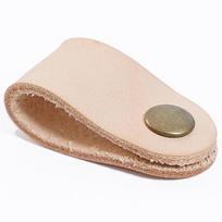 Viršutinio sluoksnio karvės odos ausinių laido vyniotuvas - Natūralios odos laikiklis vegetable tanned leather natūrali