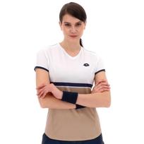 Padelio marškinėliai LOTTO Tech W V D1 Woman Irish Beige