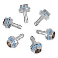 6 PCS PC Water Cooling TwoTouch Fitting G14 Thread Barb Connector for Tube 7.5mm 7.5mm