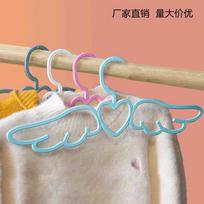 5pcs Coat Hangers Space Saving Drying Rack Heart Wings Angel Hangers Adult Clothes Hangers Dress Shirts Organizer dangaus mėlyna spalva